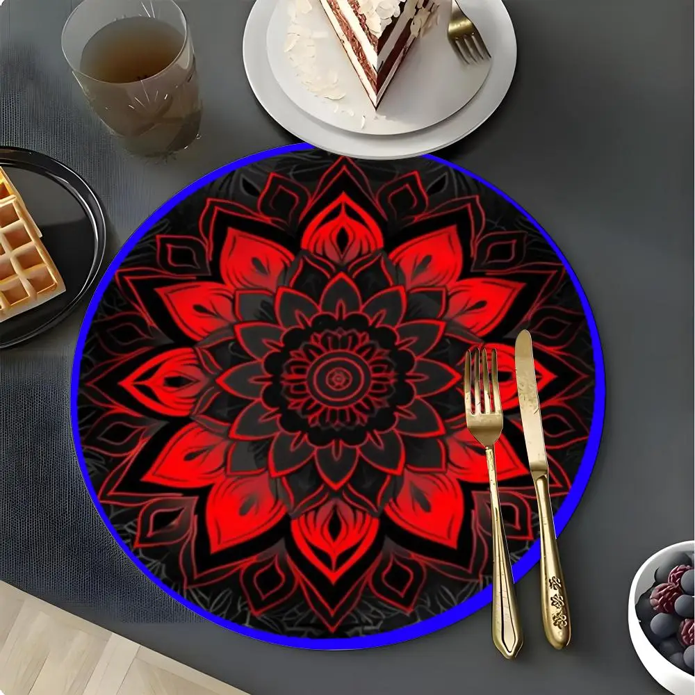 

Fashion colorful mandala Throw Coaster diatomite round water coaster heat insulation non-slip kitchen absorbent pad