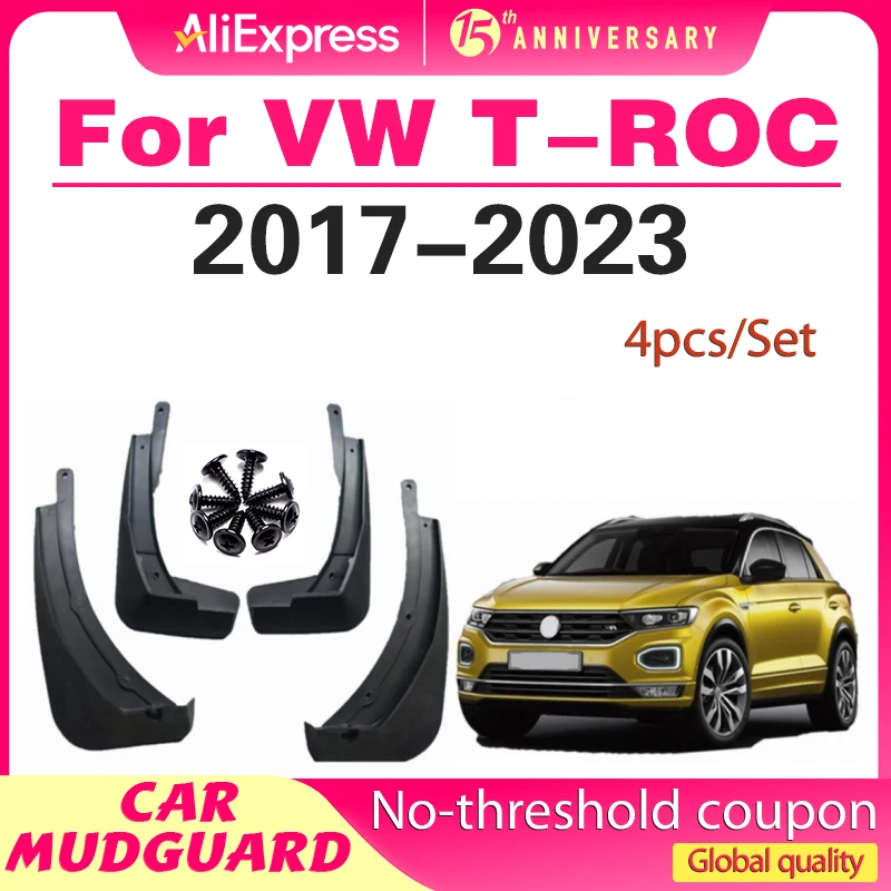 

Set For Volkswagen VW T-ROC T Roc TRoc 2017 2018 2019 Car Mudguards Mud Flap Flaps Splash Guards Fender Mudflaps Car Accessories