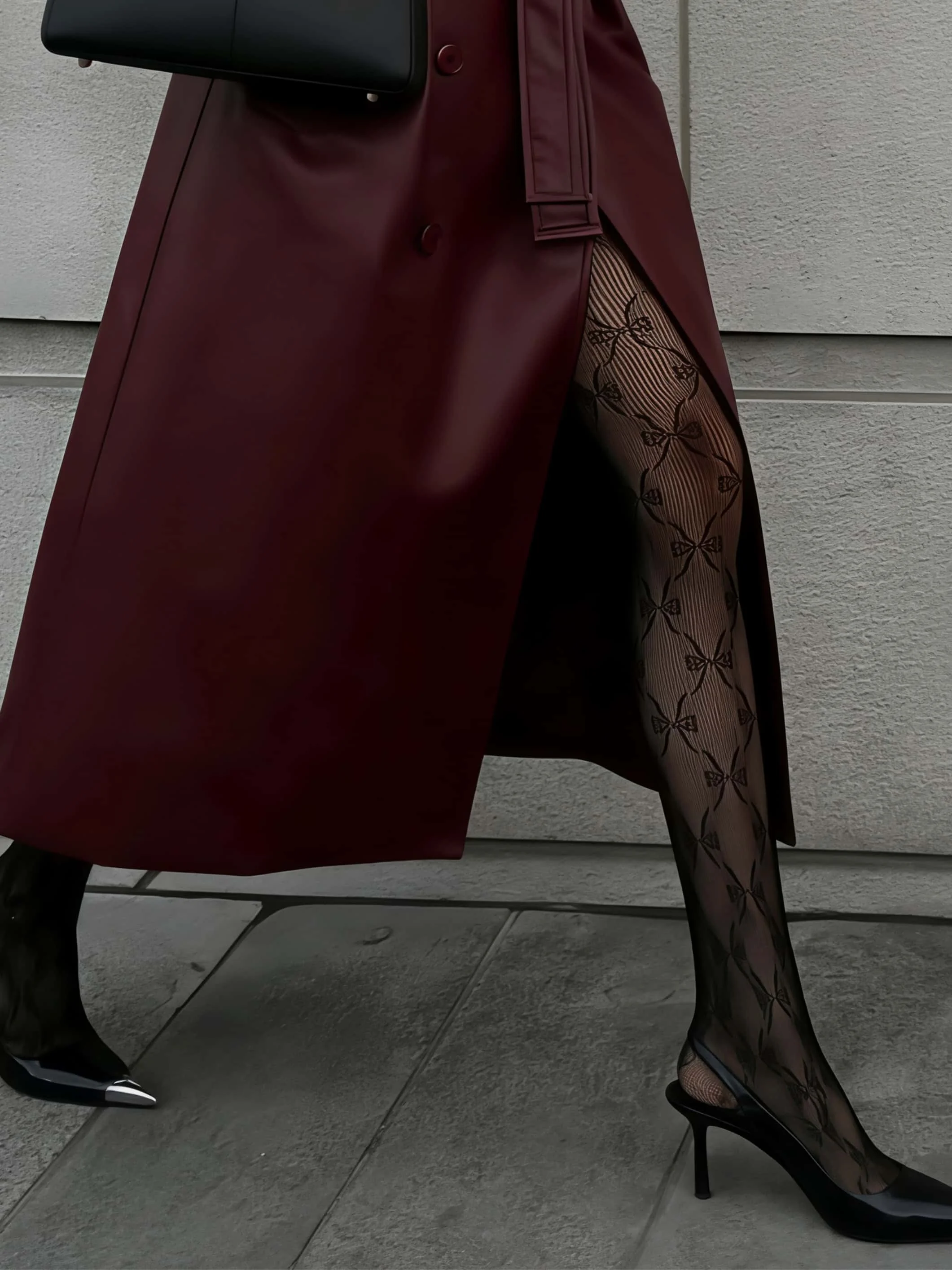 Women's Black Floral Lace Fishnet Tights High Stretch Sheer Patterned Pantyhose for Party Streetwear