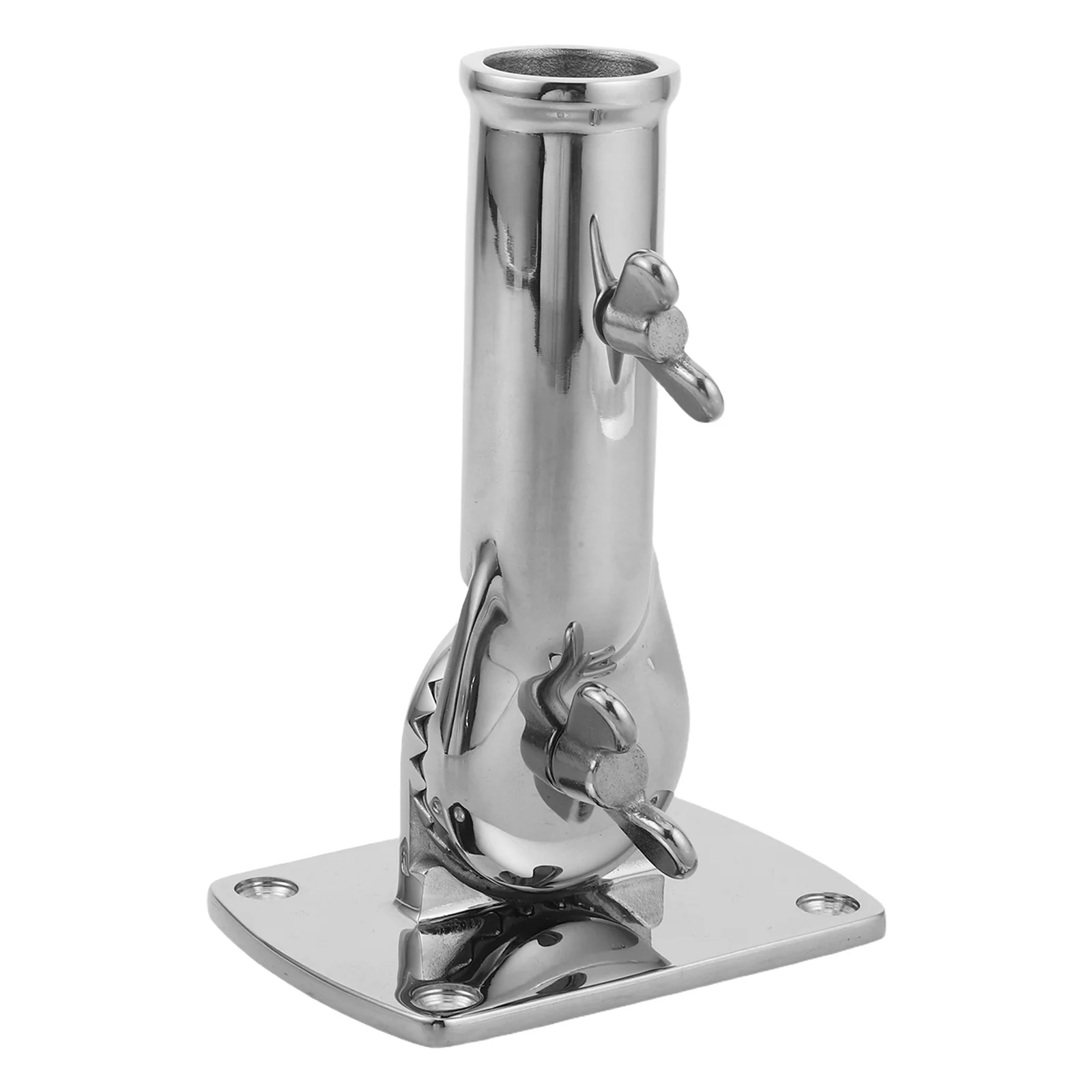 

1 Inch Heavy Duty Stainless Steel Flagpole Bracket Adjustable Mount for Flag Pole Outside House Flag Pole Holder Base