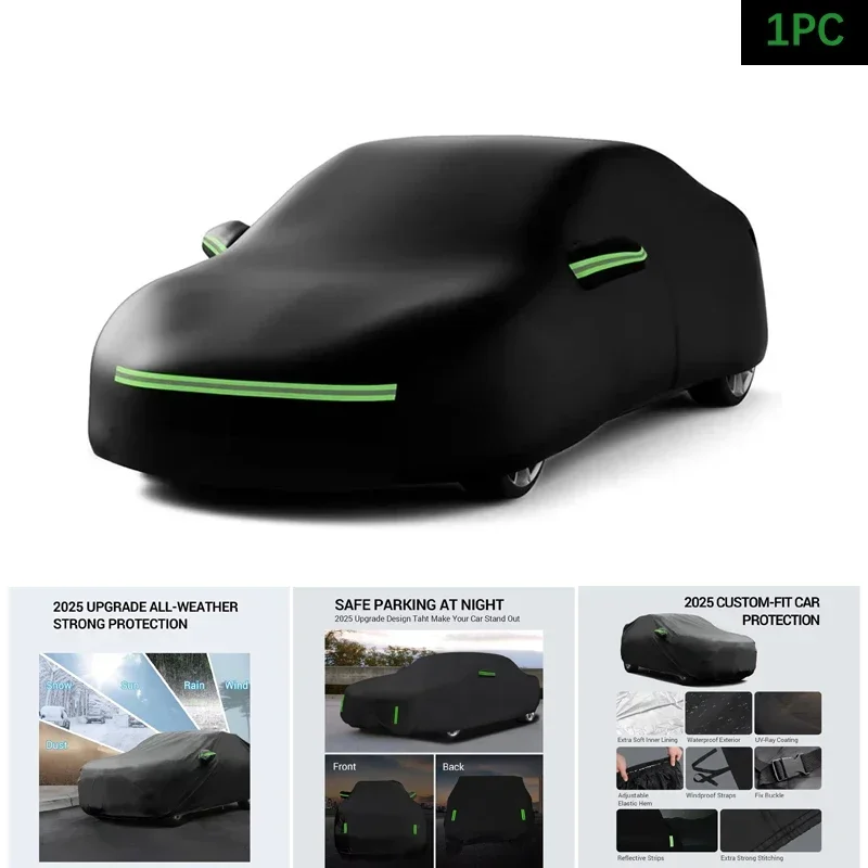

Outdoor Waterproof Car Cover Custom Fit All-Weather UV Protection Full Exterior Cover For Tesla Model Y 2020-2024 Heavy Duty