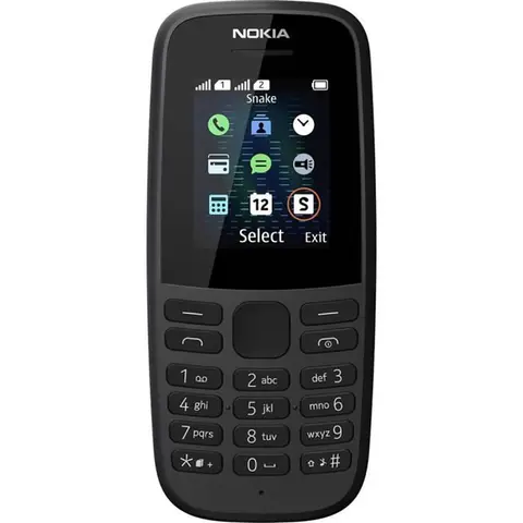 Nokia 105 2019 Backup Phone 2SIM 3.5mm FM Radio Mini USB Charging LED Flashlight 800mAh Nokia Elderly Phone Unlock Used