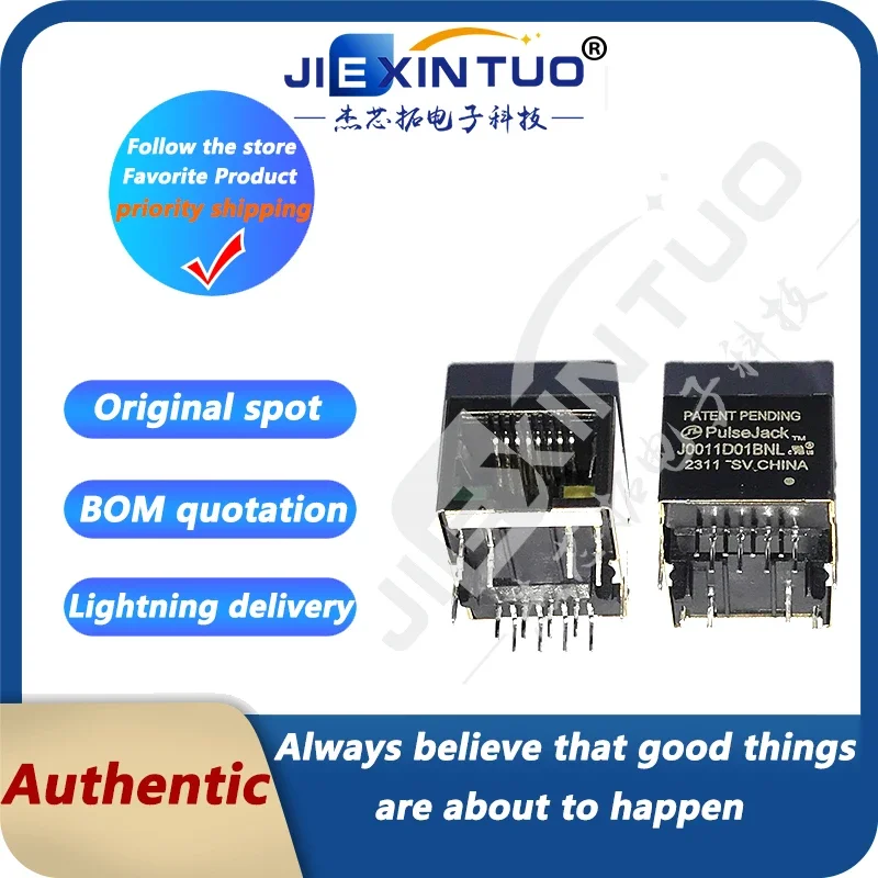 J0011D01BNL 553-1483 CONN JACK 1PORT 100 BASE-TX PCB 1 Port RJ45Through Hole 10/100 Base-TX, AutoMDIX