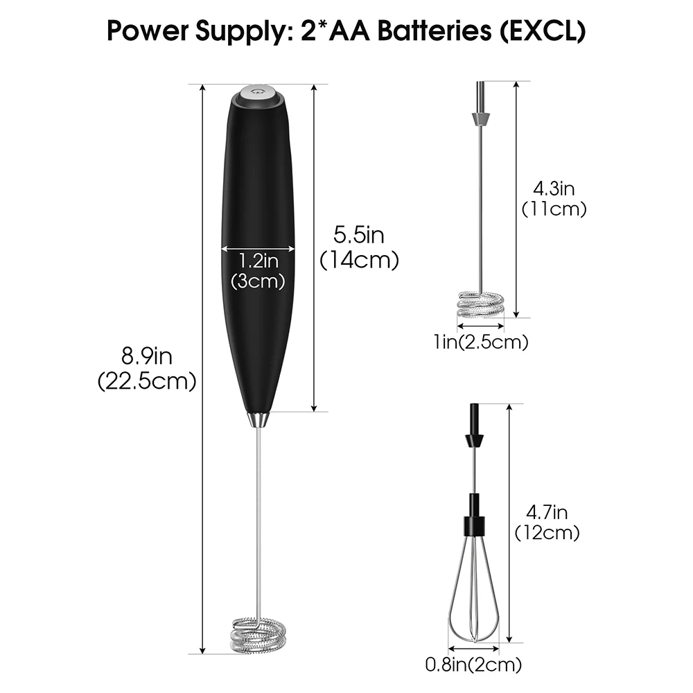 Handheld Mini Electric Drink Mixer Foamer Hand Blender Electric Egg Beater Milk Frother with Stand for Coffee Lattes