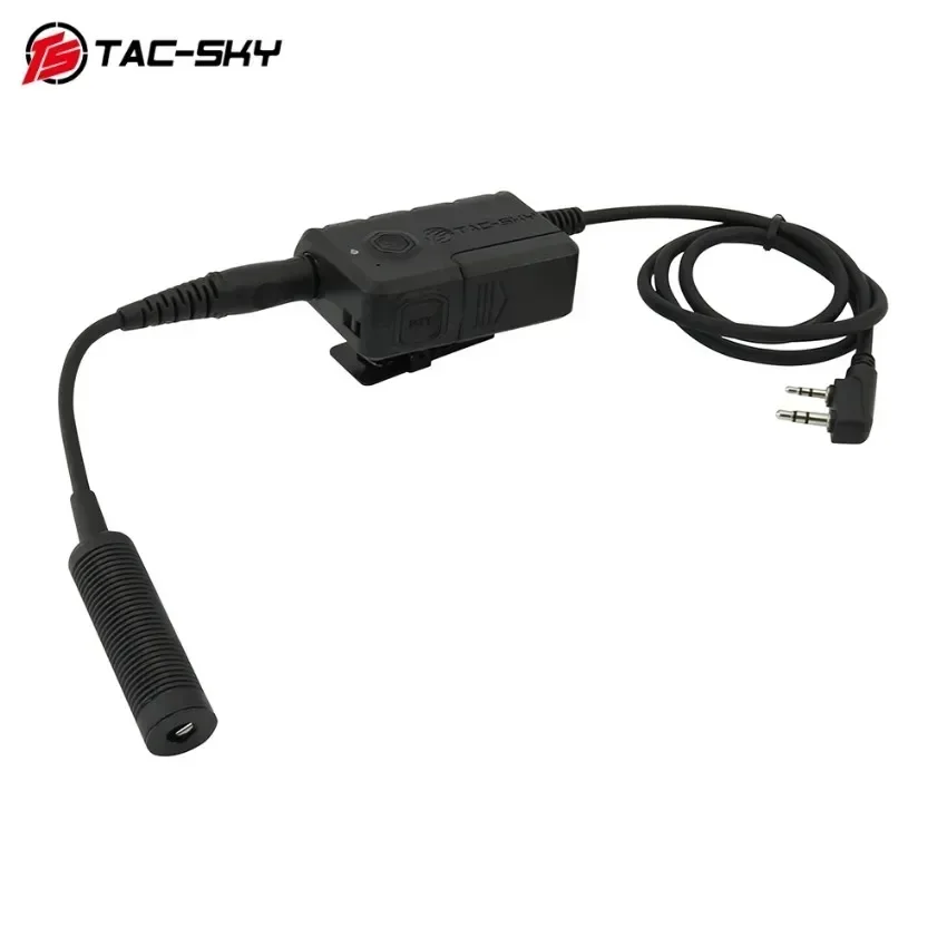 TAC-SKY Tactical Headset Accessor Tactical Bluetooth Adapter Ptt for Baofeng Walkie Talkie and COMTA SORDIN Shooting Headphones