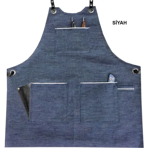 Medusa Forma Jeans Suspenders Chef Barista Cook Barber Tattoo Waiter Bib Black