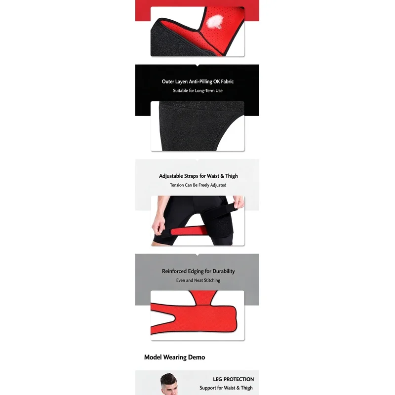 Thigh Supports, Mountaineering Sports Protective Gear for Preventing Muscle Strains, Hip Protectors, Running Belts, Outdoor Manu