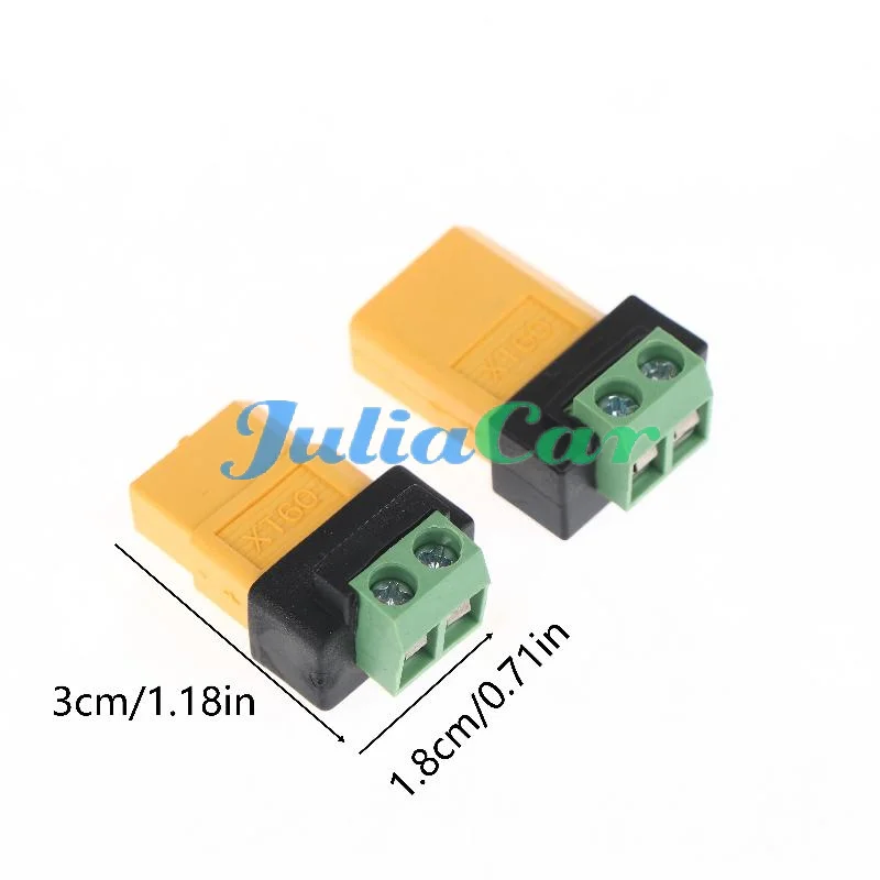 كفاءة XT60 ذكر أنثى إلى 2Pin محول الشحن الطرفي لأجهزة نموذج الألواح الشمسية وشواحن التوازن الطائرات بدون طيار #1