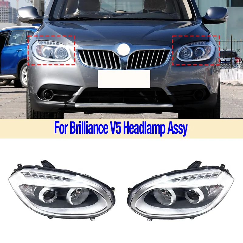 Accessoires de voiture pour Brilliance V5 2012 13, phare avant, ensemble de lumière combinée pour pare-chocs avant