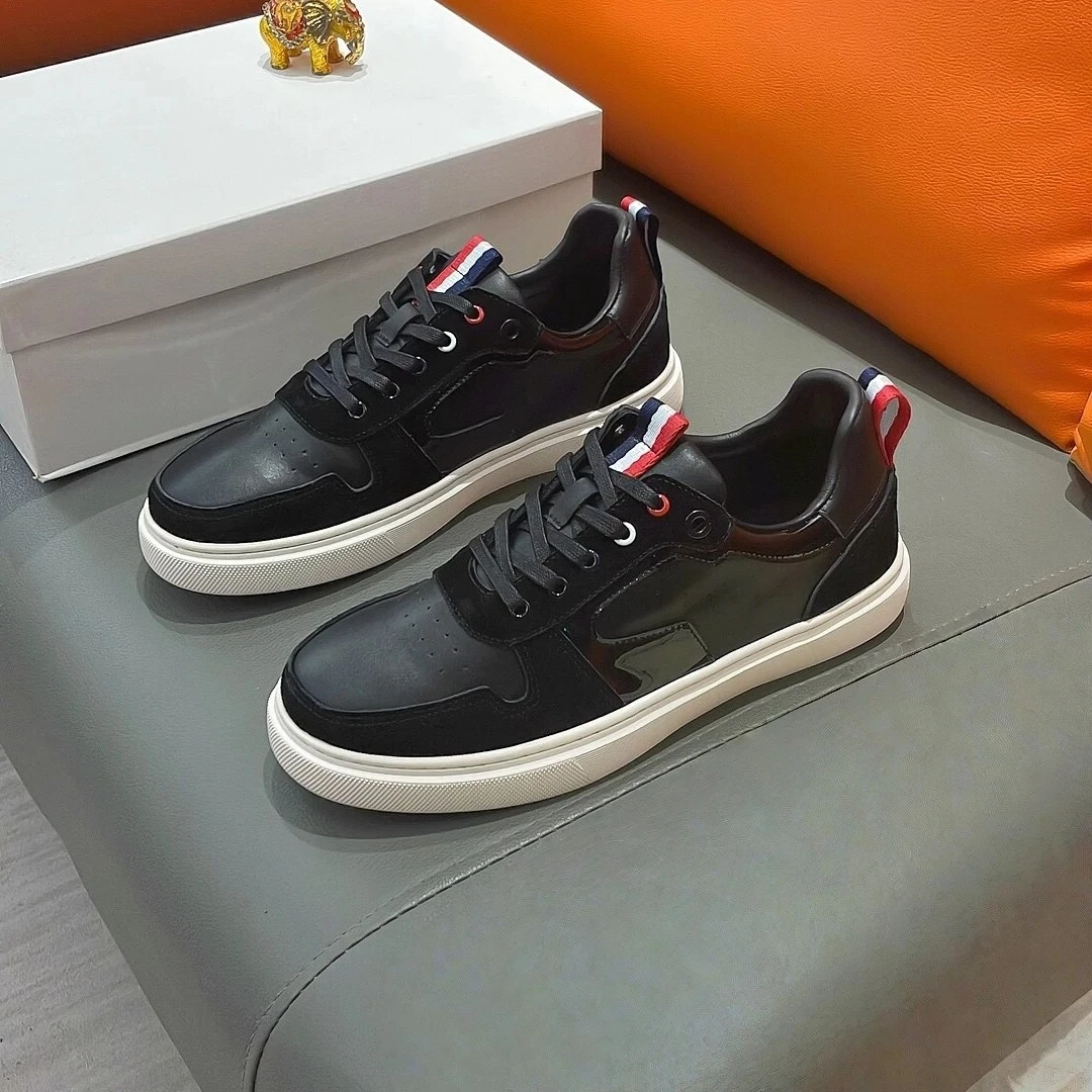 

Handmade Men's Shoes Luxury Brand Top-Grain Cowhide Footwear Trendy Casual Sneakers Calfskin Lining TB Sport Shoes Holiday Gifts