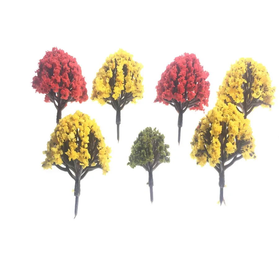 20pcs/lot architecture model flower tree in mixed tree 3cm and 4cm for ho train layout