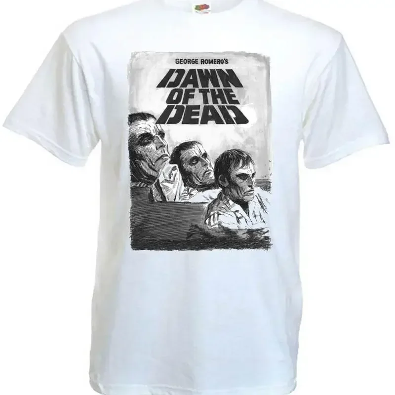 Dawn Of The Dead v21 T shirt white horror movie Romero all sizes S 5XL