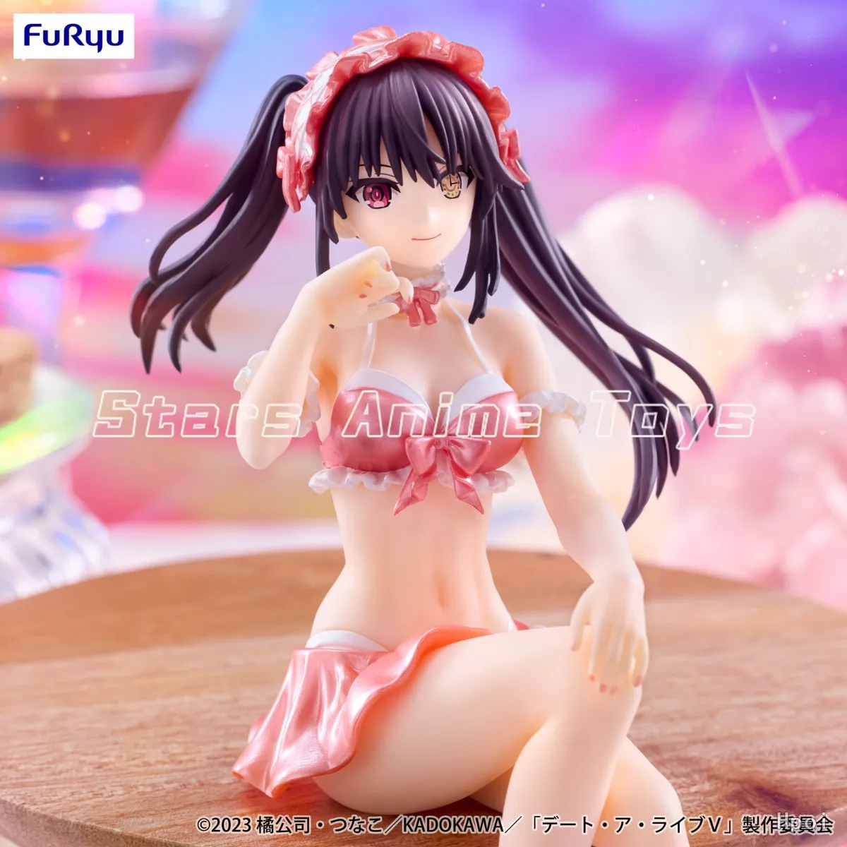 【Prevendita】Originale FuRyu Noodle Stopper DATE ALIVE IV Kurumi Tokisaki Costume da bagno Rosa Animazione Figura Collezione di modelli giocattolo