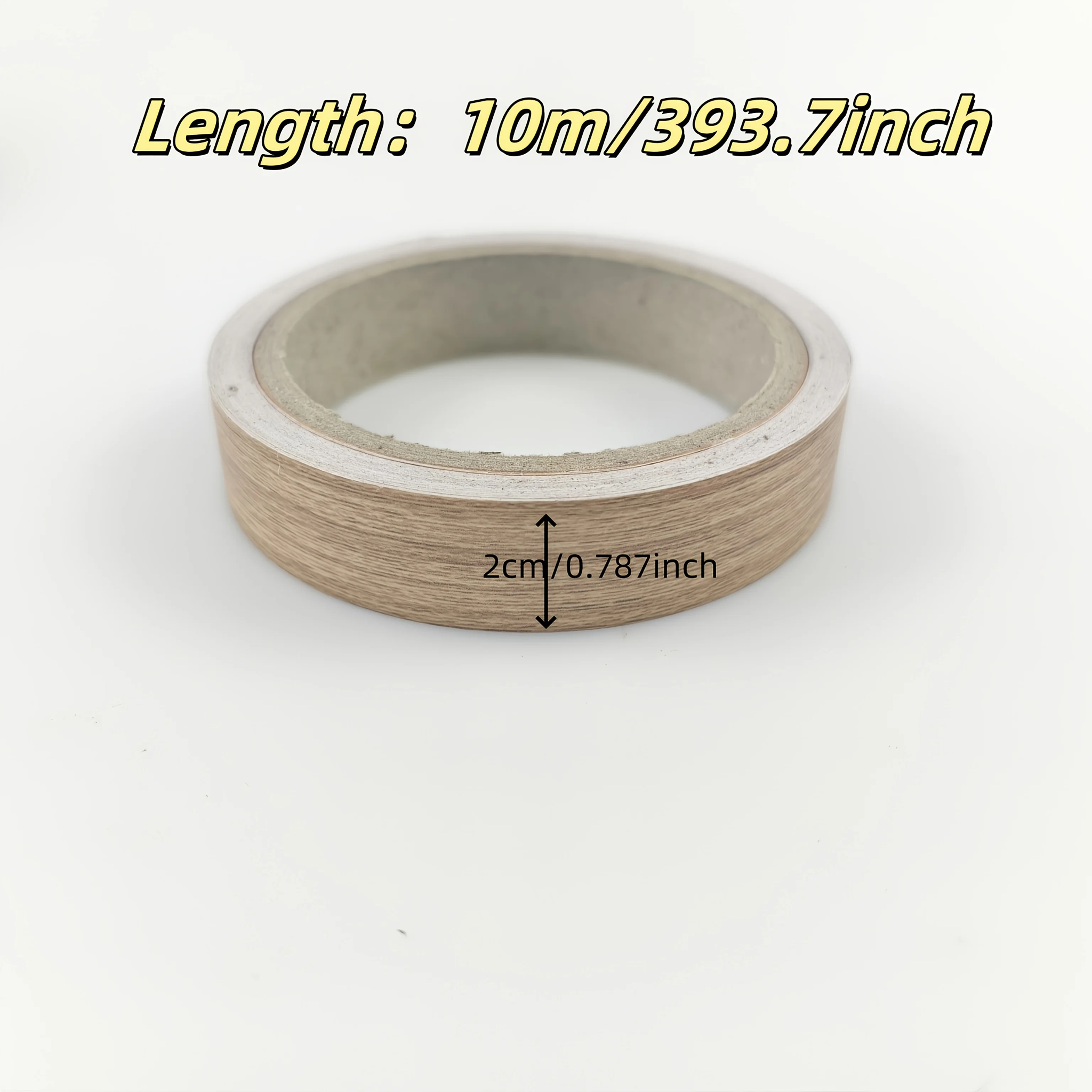 1 Roll Self-Adhesive PVC Wood Grain Tape - Peel & Stick Wood Veneer for Cabinets Floors Compatible for Furniture Edging