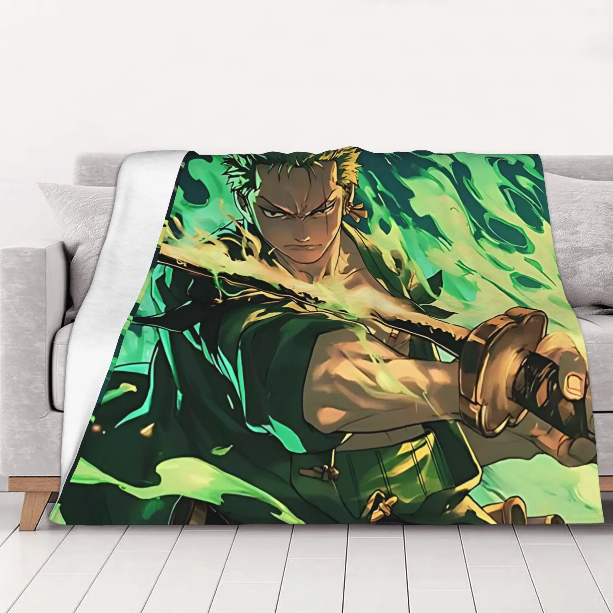 1PC home Cutecore Anime One piece Theme  Blanket Super Cosy Plush Home Living Room Sofa halloween