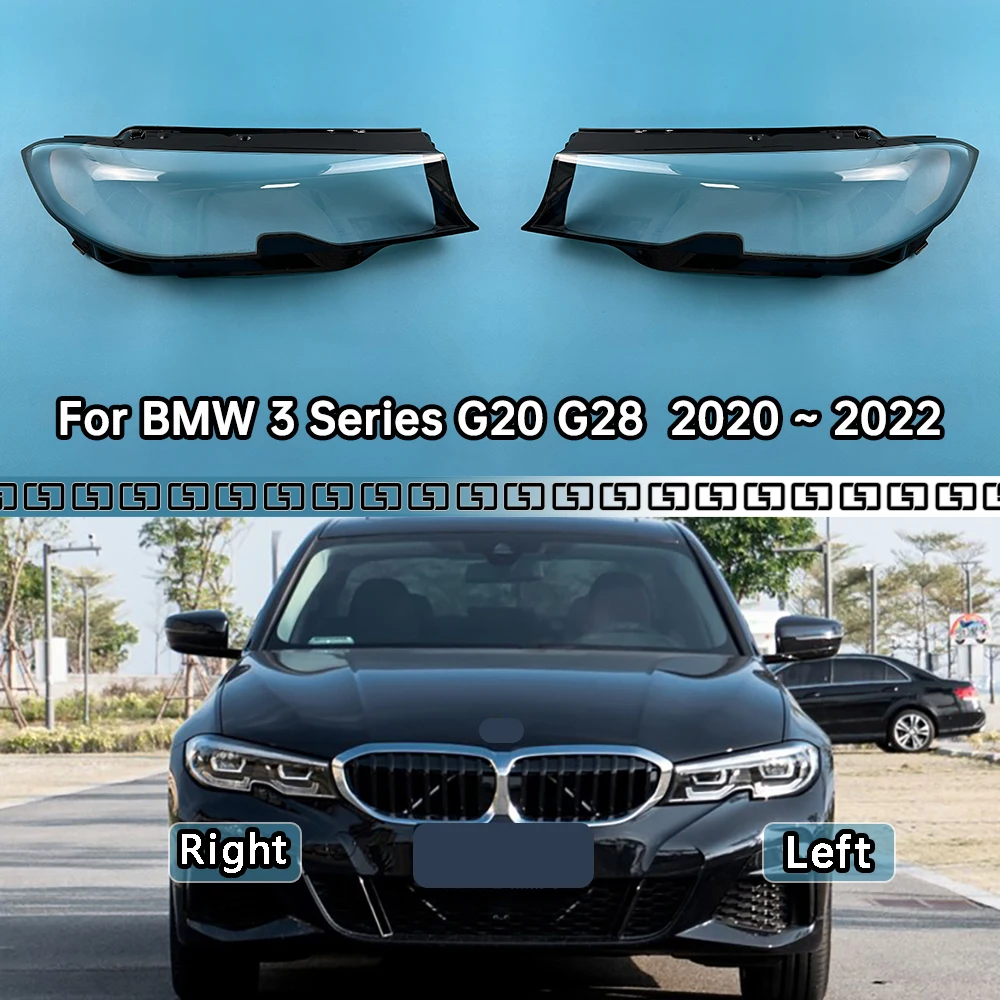 For BMW 3 Series G20 G28 320i 330i 325Li 2020 ~ 2022 Headlamp Cover Transparent Lampshade Headlight Shell Lens Plexiglass