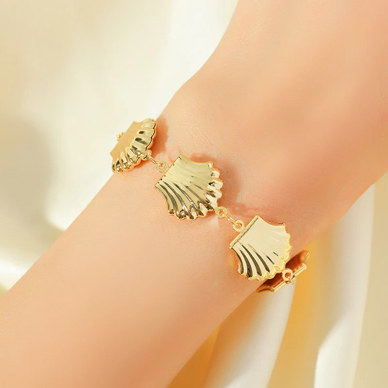 EILIECK 316L Edelstahl Muschel Seestern Perlen Schmuckset für Damen Mode Neue Wasserdichte Halskette Armband Ohrringe Geschenk – Detail 18