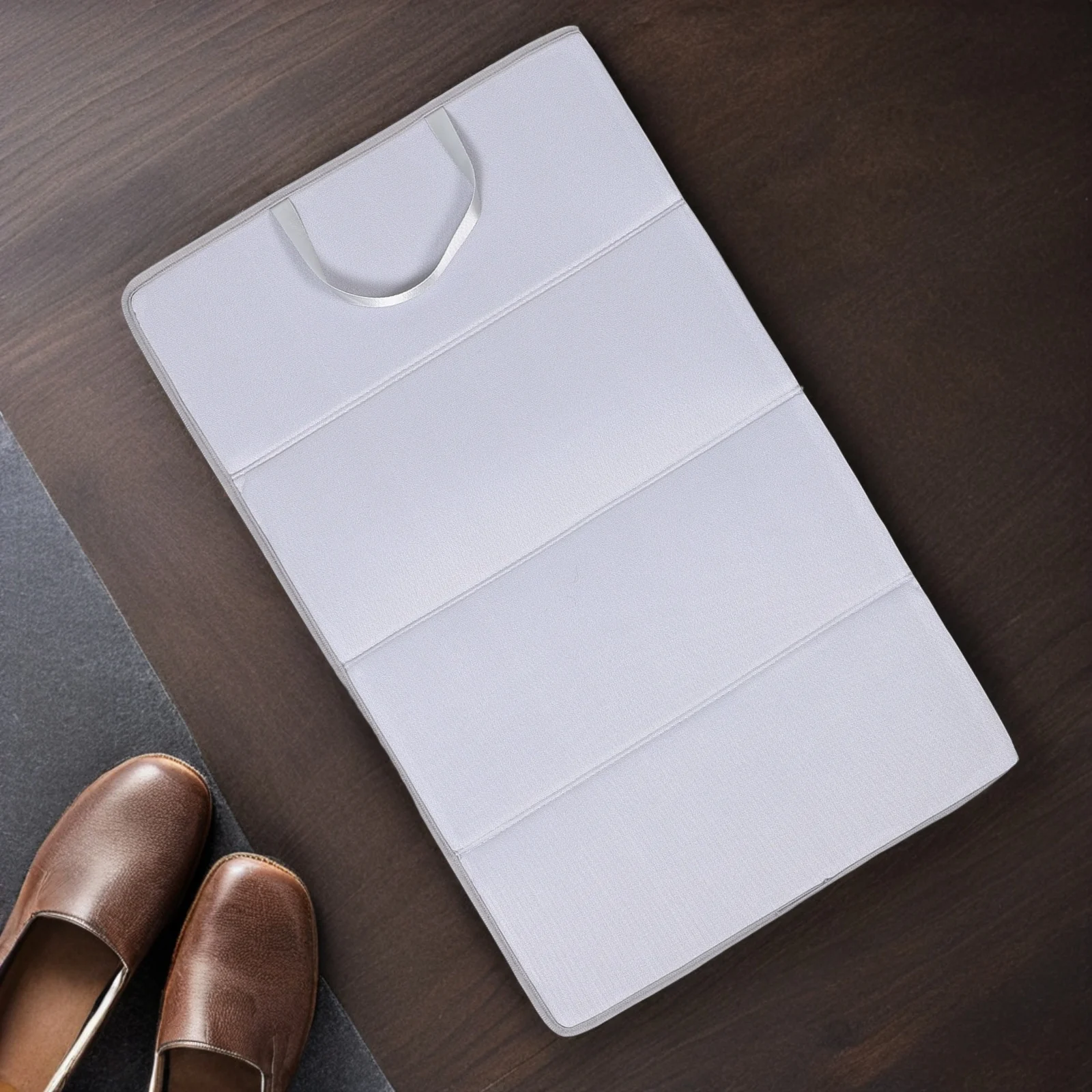 لوح حصيرة كي قابل للطي 4 أضعاف رمادي مقاوم للحرارة وسادة حديد قابلة للطي محمولة لسطح الطاولة للسفر باخرة معلقة مدمجة #2