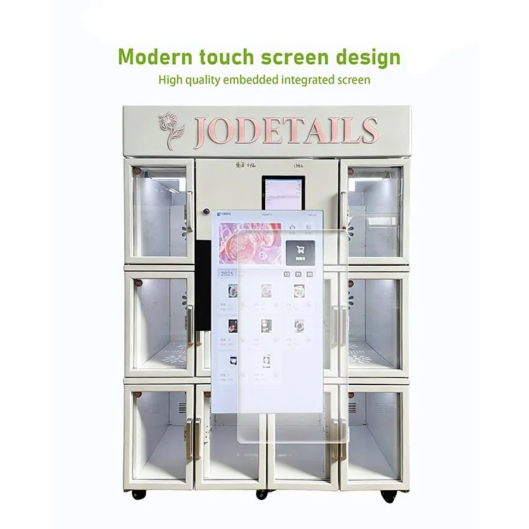 Máquina Expendedora de Flores Automática, Simple y Elegante, Blanca, de Gran Capacidad, Servicio las 24 Horas, Alto Rendimiento
