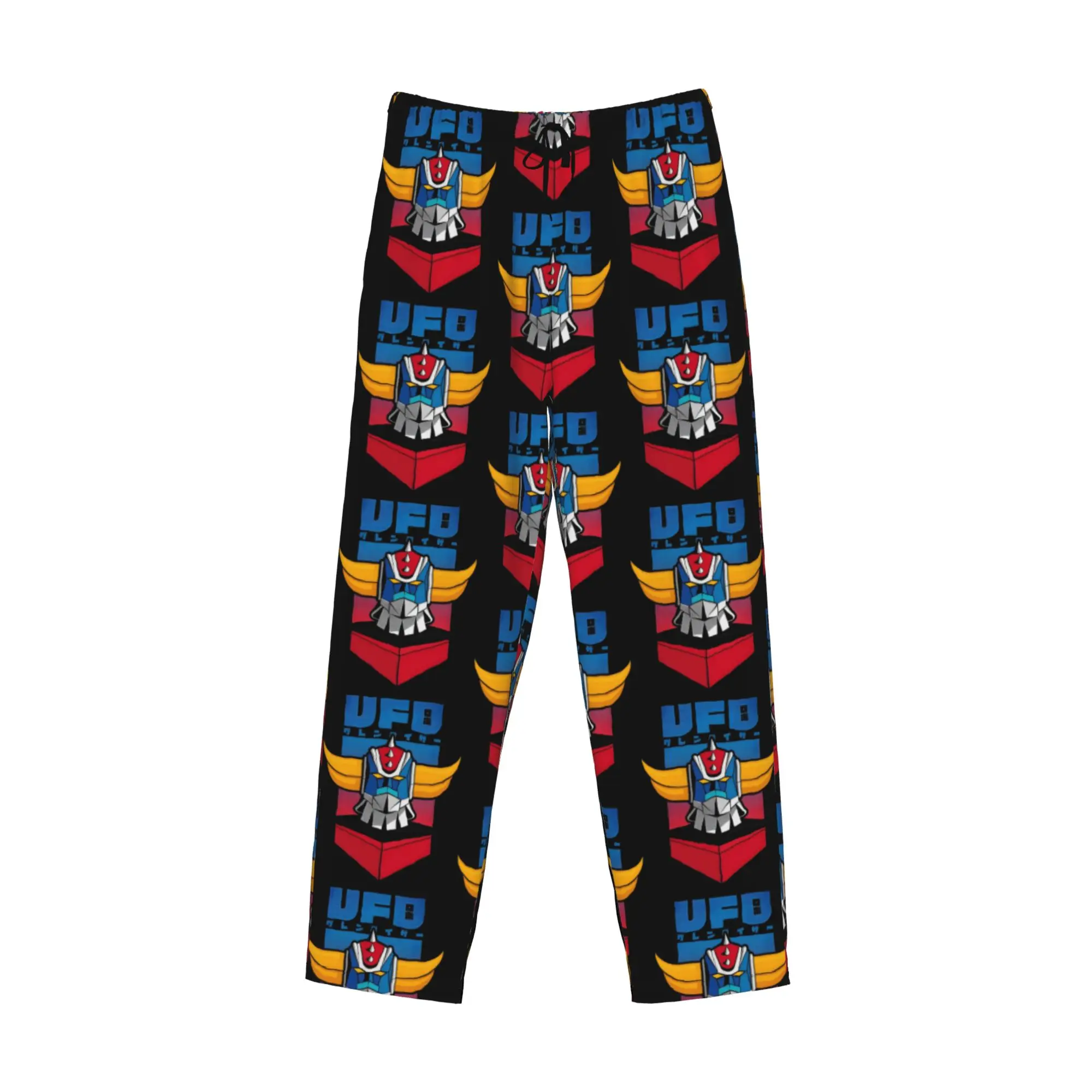 Custom G-Grendizer Pajama Pants for Men Robot Manga Sleepwear Lounge Sleep Bottoms Stretch with Pockets - view 3