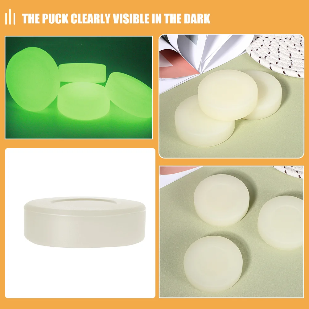 5 Stück leuchtender Hockey-Puck für nächtliche Praxis, hervorragende Elastizität, Jugend-Trainingspuck, glatte Sicherheitsoberfläche, PVC-Material