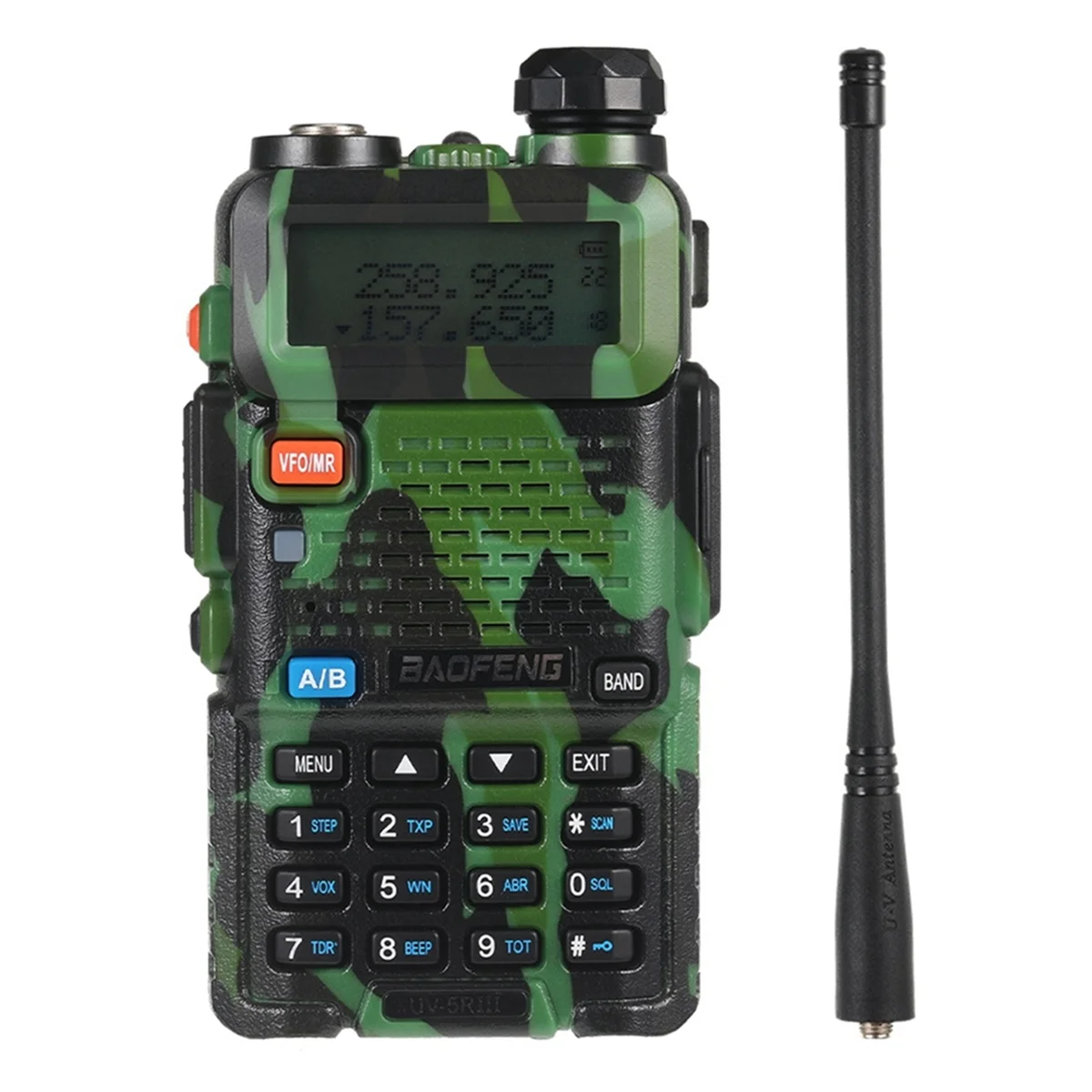 UV5R Walkie Talkie 5W Dual Band Ham Two Way Radio Vhf Uhf FM Radio Outdoor Handheld Transceiver with -US Plug