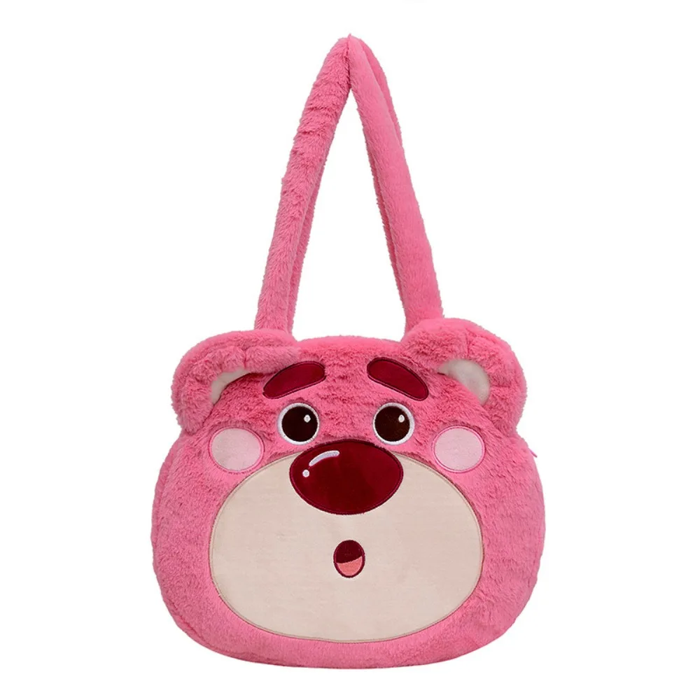 

Cute Lotso Bag for Women New Autumn Winter Fashion Plush Handheld Shoulder Personalized Large Capacity Comfortable Stylish Bag