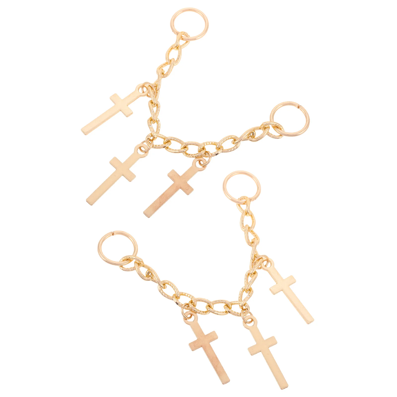 1 زوج سلاسل الأحذية الرياضية مزدوجة مفتوحة خواتم سلسلة قصيرة DIY بها بنفسك الملابس أكياس اكسسوارات حذاء رياضة مجوهرات سحر