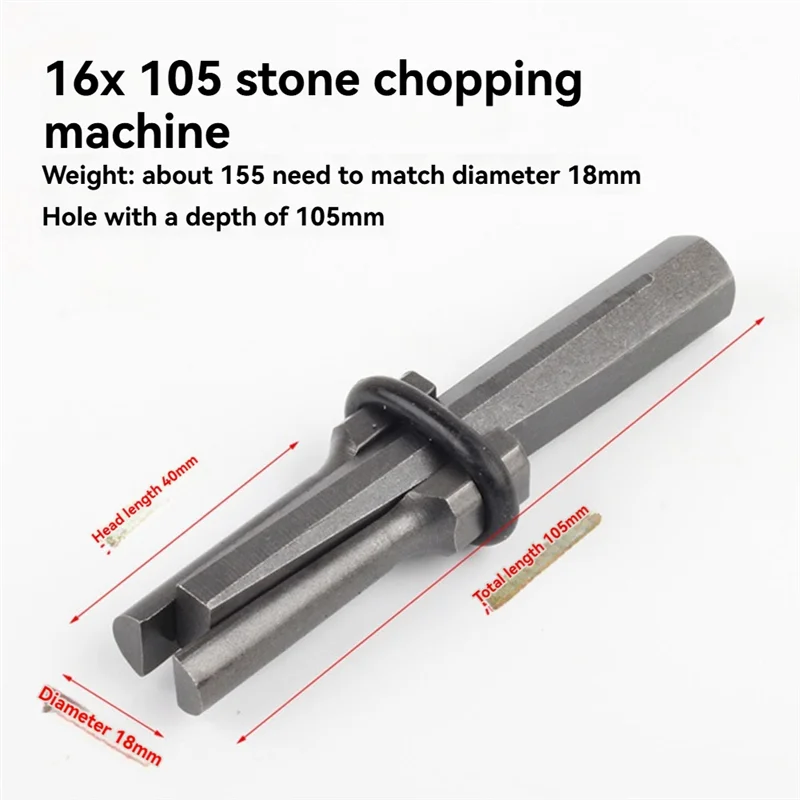 Strumento per dividere la pietra Splitter per pietra Cunei per spina metallica Splitter per roccia in cemento Utensile manuale 16 * 105 mm Scalpelli per pietra