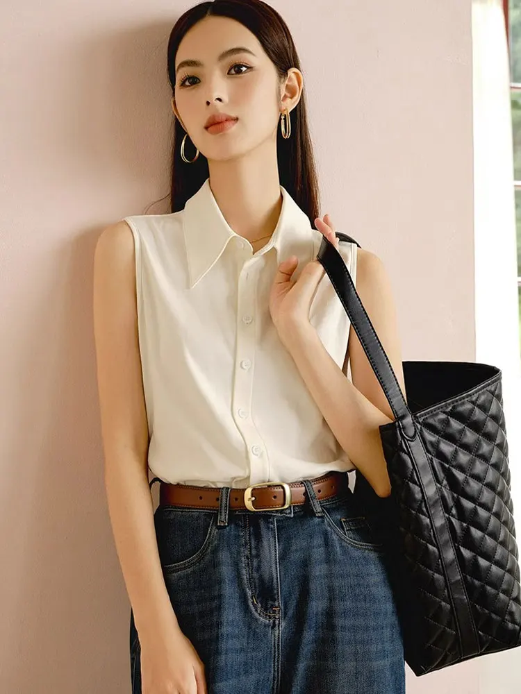 

Ele Single-Button Ne Svel irt Spring 2025 New Sle Inner Wear Unique Faionable Small irt