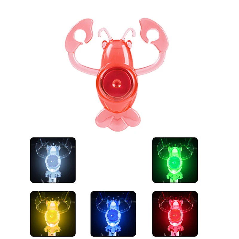 

ESLNF Waterproof Cute Creative Crayfish Children Bicycle Taillight Rear Bike Light LED Rear Light for Bicycle