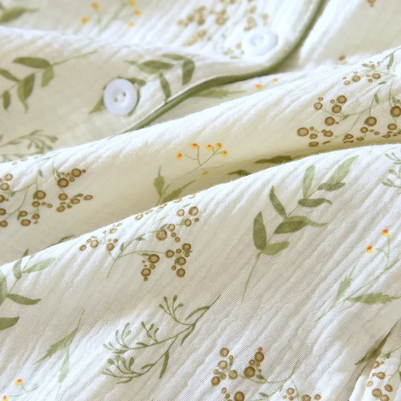 Damska piżama zimowa 2025, 100% bawełna, plus size, piżama damska do noszenia w domu z kwiatowym nadrukiem, odzież domowa, jesienna odzież do spania.