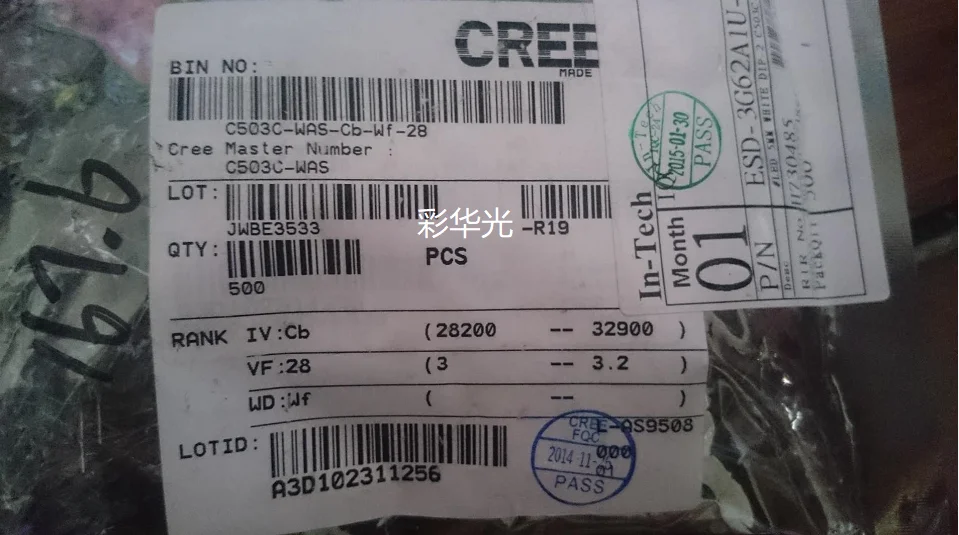 20 Stück/5 mm Rundkopf weiß Inline DIP-2LED C503C-WS-CBADA151 Original