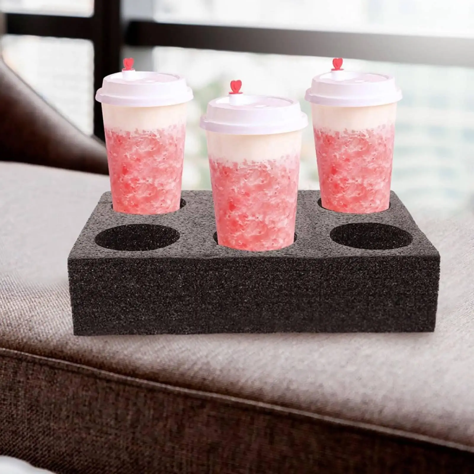 Drink Holder Tray Foam Glass Cup Holder Organizer Insert for Delivery Box and Takeaway Bowls - view 2