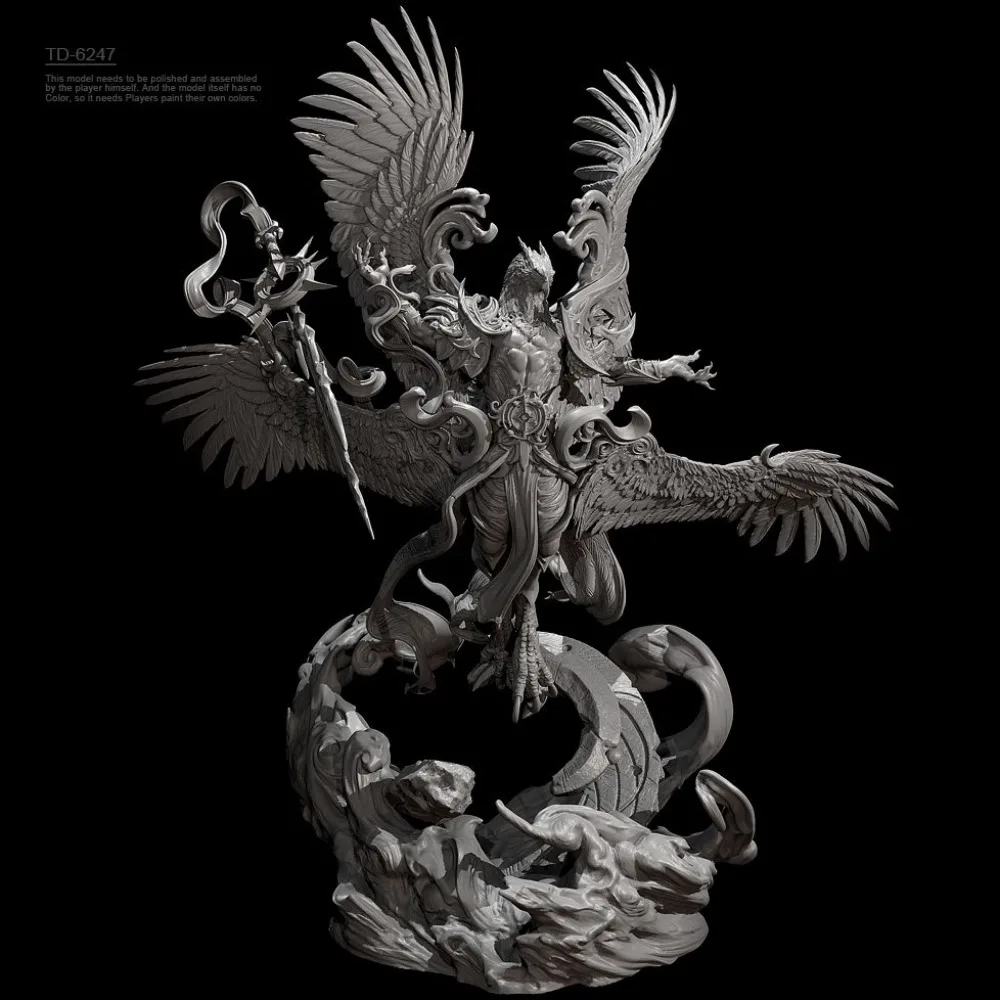 75mm 90mm 120mm Divine Order Agle-headed Divine Beast Fantasy Resin Model DIY Coloring and Self-assembly Figurines