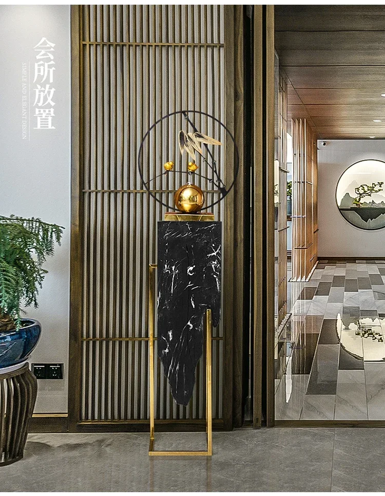 X188 Nuovo stile cinese leggero di lusso fontana da pavimento in ferro battuto decorazioni in resina decorazione paesaggio acquatico fortunato