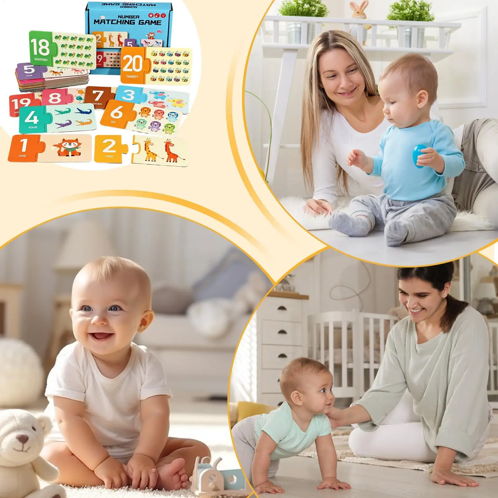 Toddler Cards Matching Toy Kids Letters Learning Matching Cards Parent-Child Interactive Early Learning Toy For Children 1.5–6