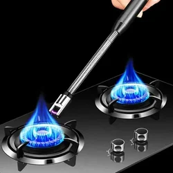 Outdoor Kitchen Lighter USB Rechargeable Portable Electronic Lighter Safety Lock Eco-friendly For Candles Gas Stoves igniter