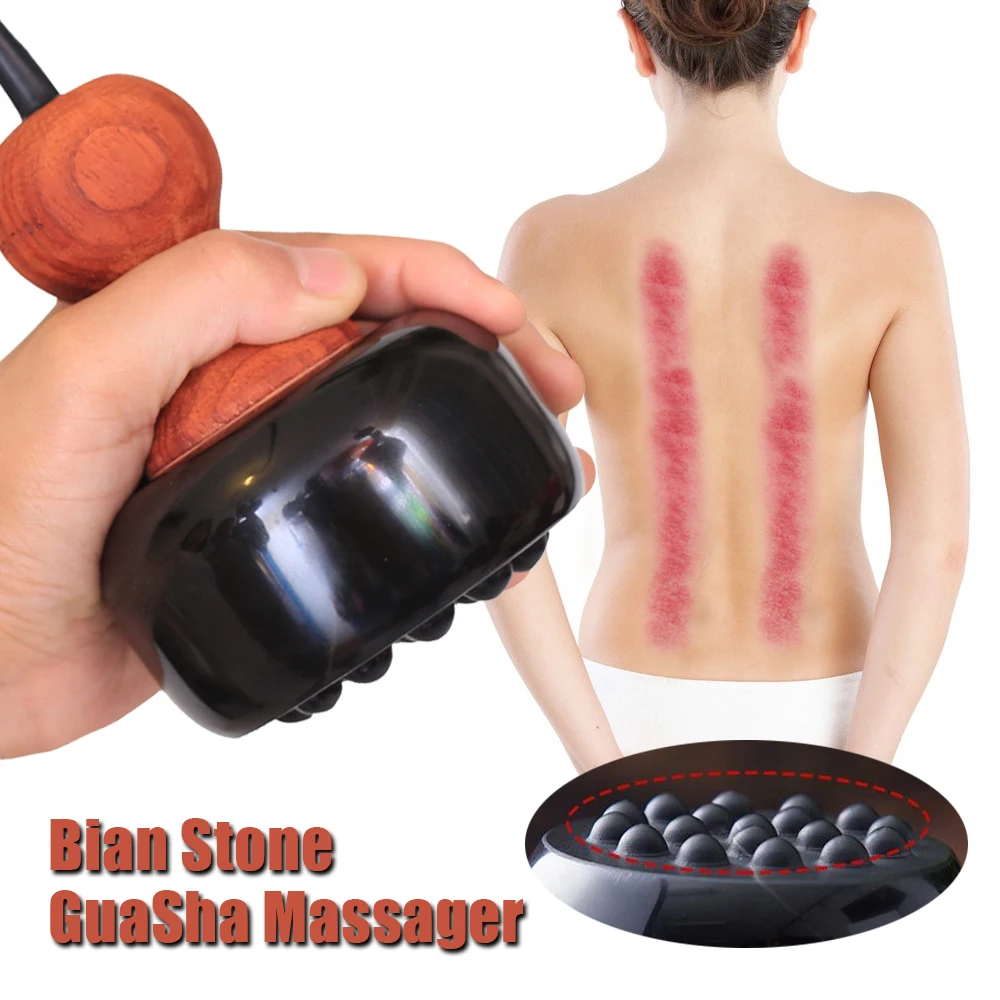 Pedra quente elétrica Gua Sha Massagem Bianstone, Trigger Point, termoterapia raspador, acupuntura corporal, relaxamento muscular