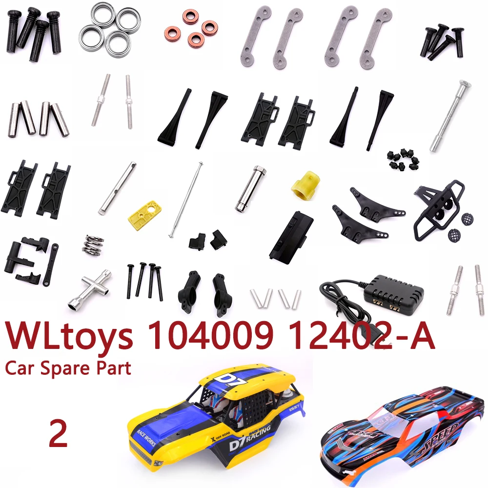 WLtoys 104009 12402-A 12401 12402 K939 RC Car Spare Part Eixo Drive Chassis Diferencial Engrenagem Steering Cup Housing Collection 2