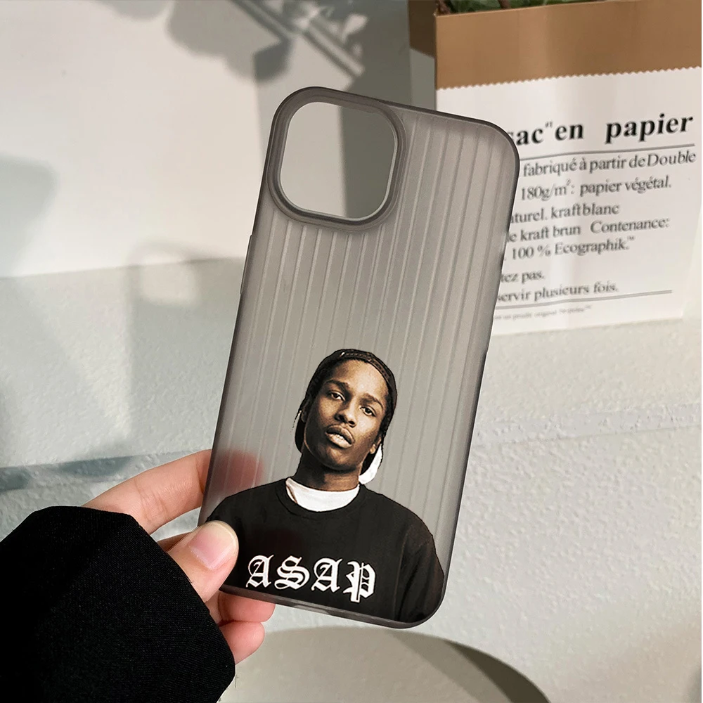 Rapper ASAP Rocky Corrugated Mobile Phone Case Suitable For iPhone 15 14 Plus 13 12 11 Pro Max