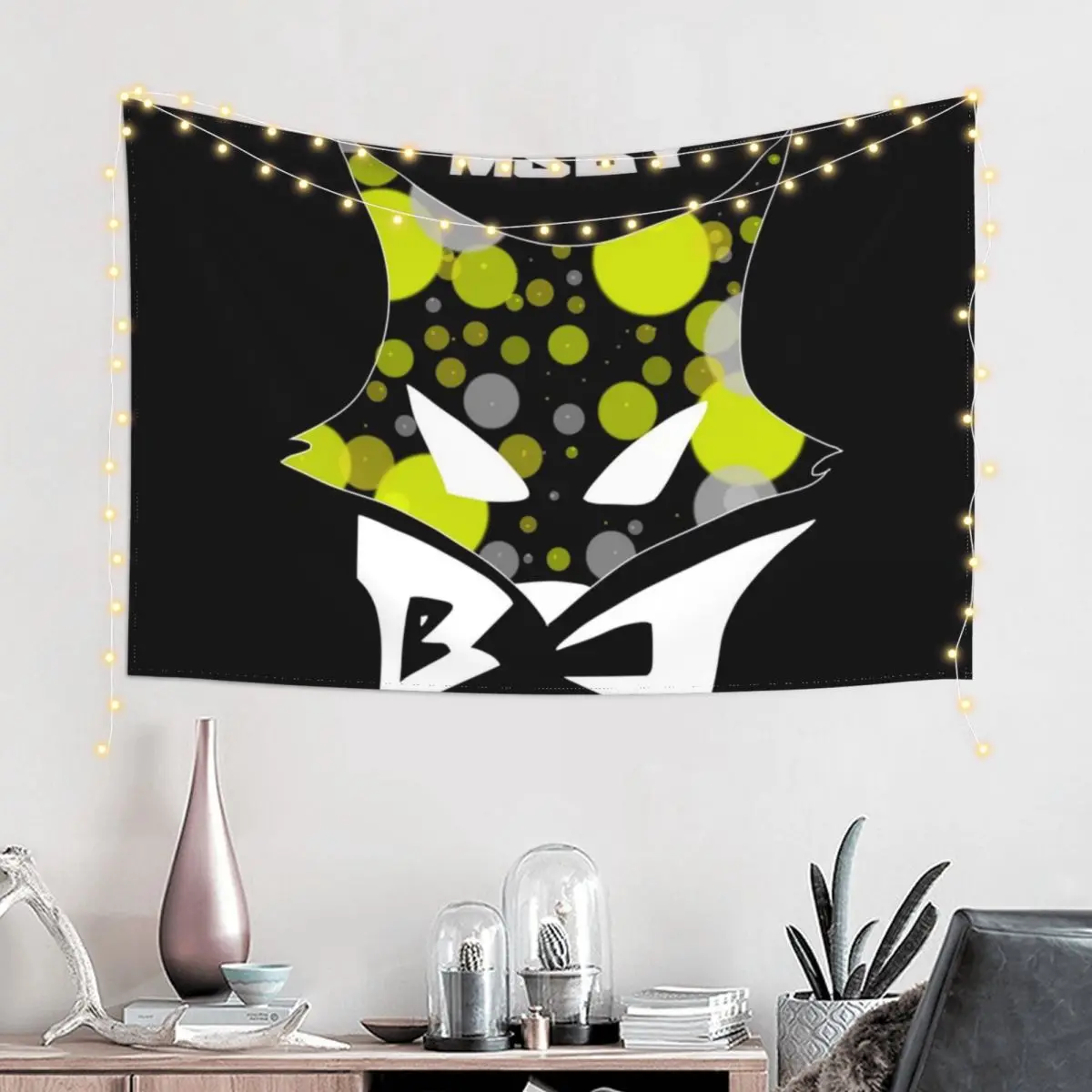 MSBY Black Jackals Logo Tapestry Kawaii Room Decor Outdoor Decoration Aesthetic Room Decorations Tapestry