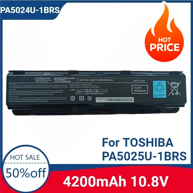

New For PA5024U High-quality Laptop Battery for TOSHIBA PA5025U-1BRS PA5023U-1BRS PA5024U-1BRS PA5025U PA5023U PABAS261 PABAS260