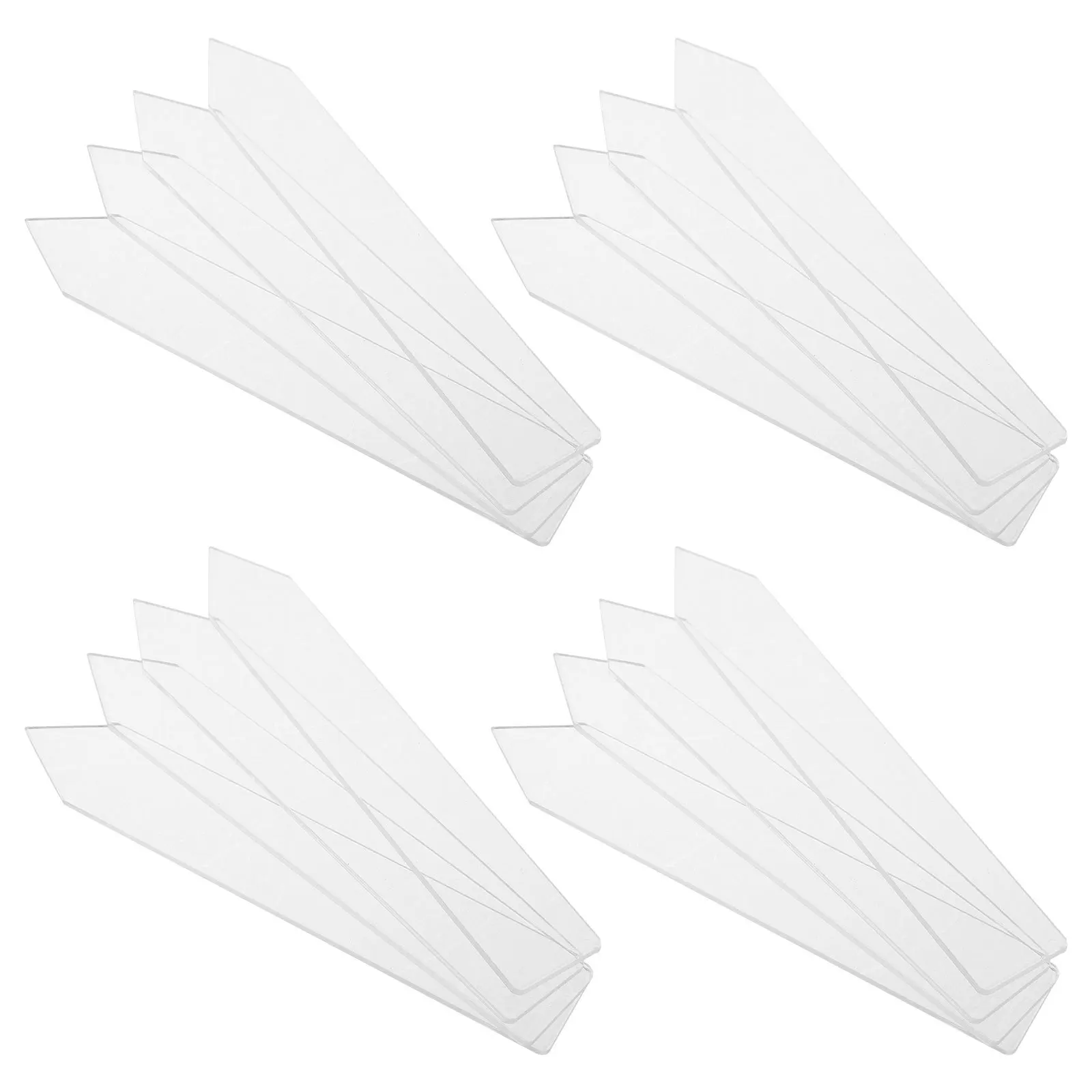 

24pcs Garden Plant Markers Clear Acrylic Waterproof Stakes For Herb Vegetable Nursery Reusable Potted Plant Labels For Outdoor