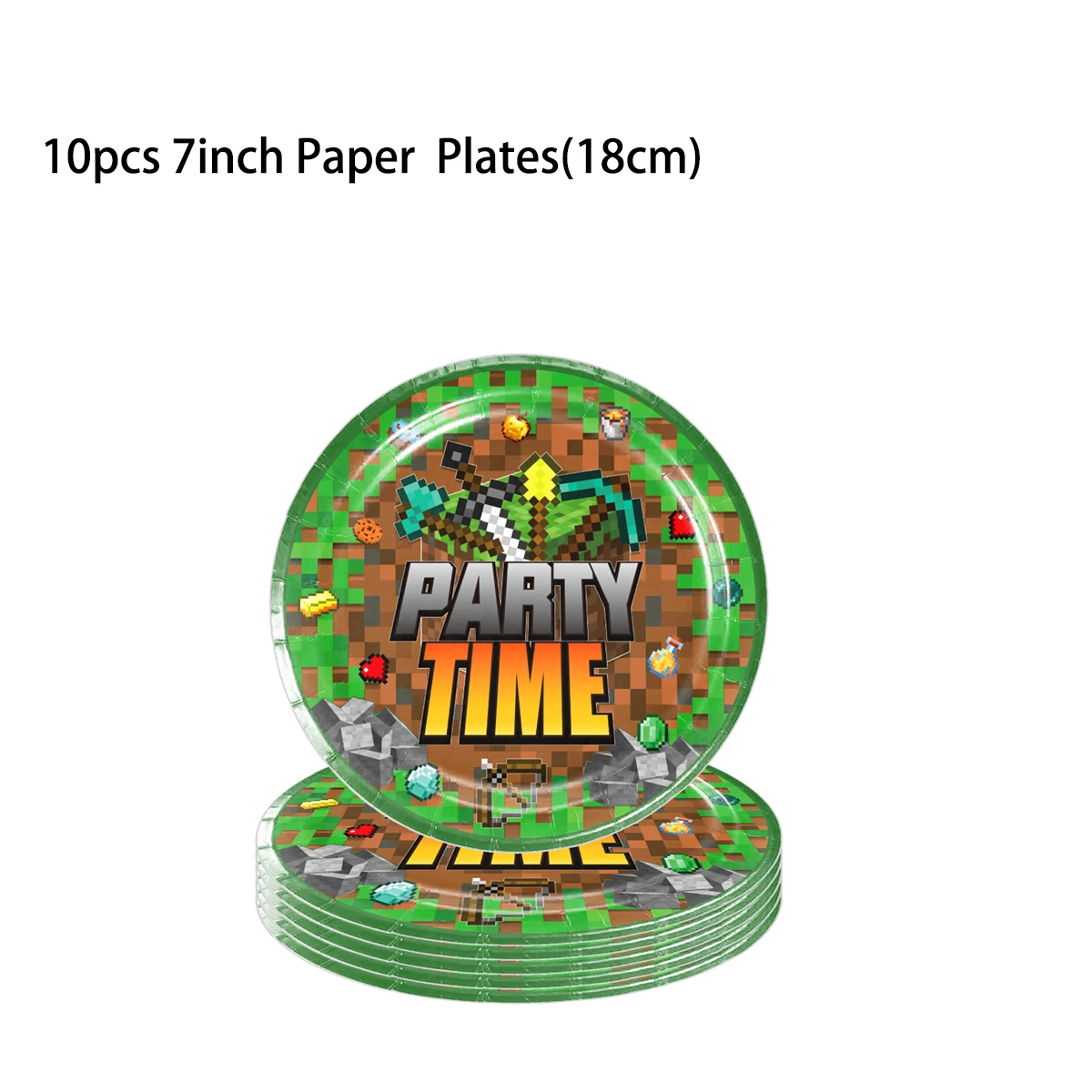 تعدين صياغة بكسل لعبة الطرف الديكور أدوات المائدة القابل للتصرف ورقة لوحة مفرش المائدة بالون حفلة عيد ميلاد تفضل الديكور