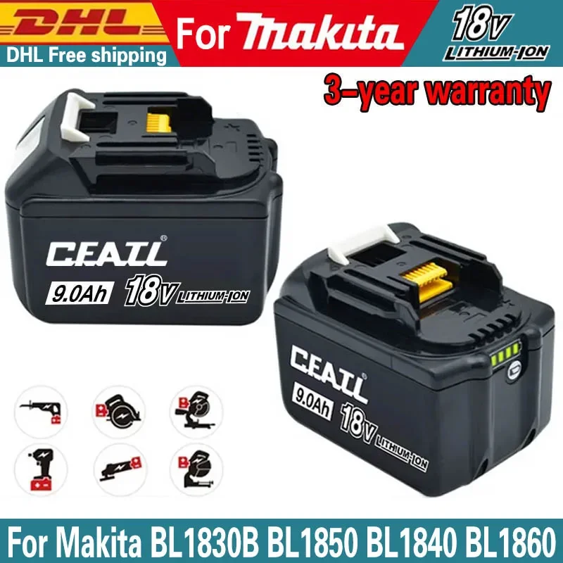 

for Makita 18V 9AH/9000mAH Battery Rechargeable Li-ion Lithium-ion Batteries Charger for BL1860B BL1830 BL1850 BL1815 LXT400