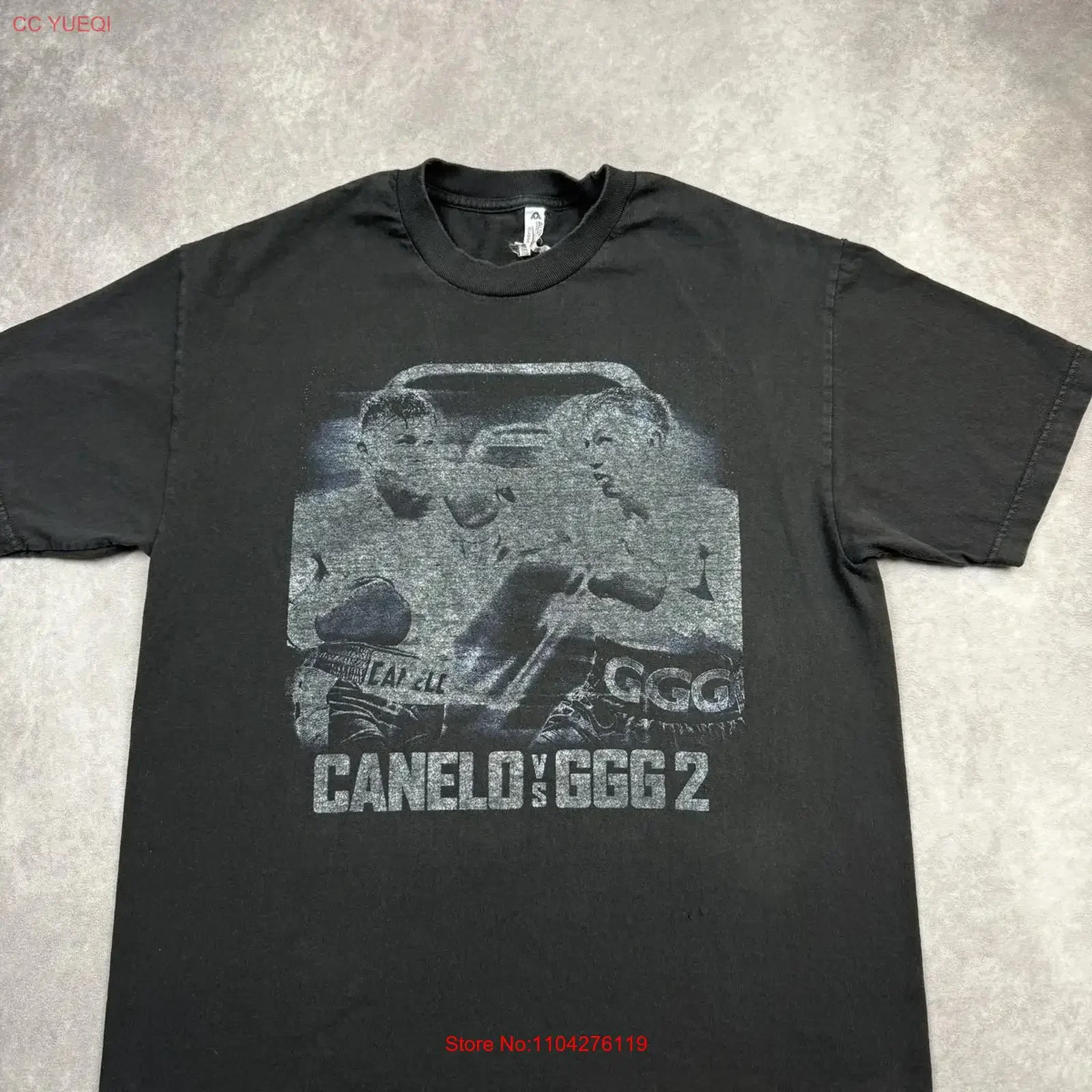 Canelo vs GGG 2 T Shirt Mens Large Black Boxing Fight Event 2018 Las Vegas vintage Washed fashion Stylish designer clothes