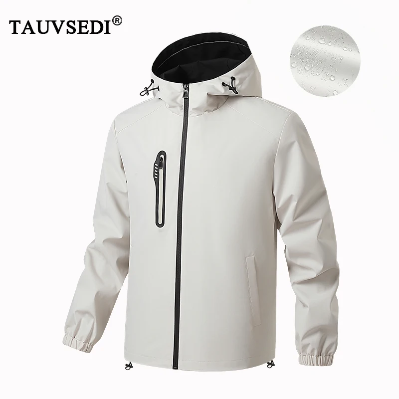 Spring Autumn Men Hooded Waterproof Outdoor Jogger Jackets Coats Man Sport Breathable Hike Parka Male Casual Outwear Windbreaker