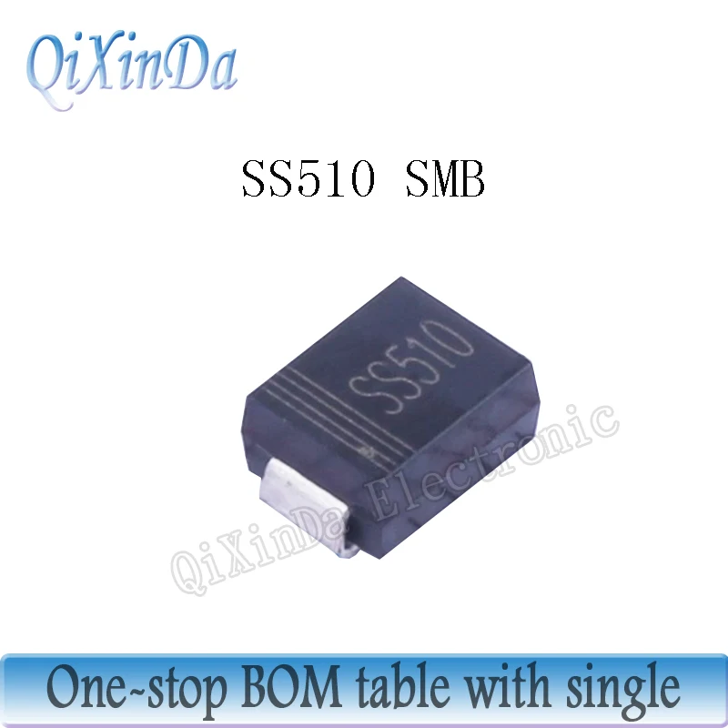 50PCS/LOT SMD Diode SS58 SK58 SS510 SK510 5A 80V/100V SMA SMB SMC SR580 SR5100 Schottky diode