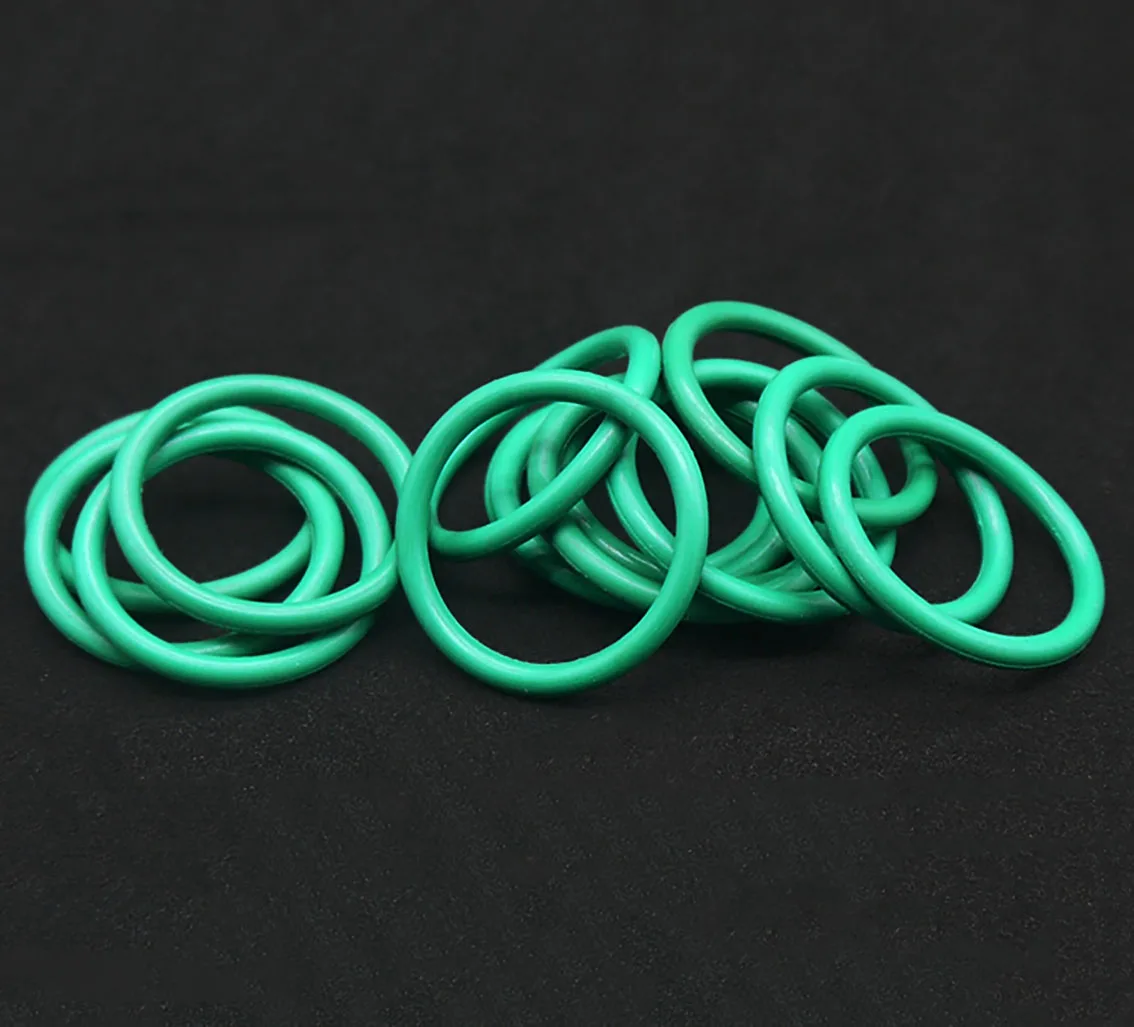 

CS 1mm Green/Brown Fluorine Rubber O-Ring OD 4-17mm FKM O-Rings Sealing Gasket Oil Resistant Acid & Alkali Resistant